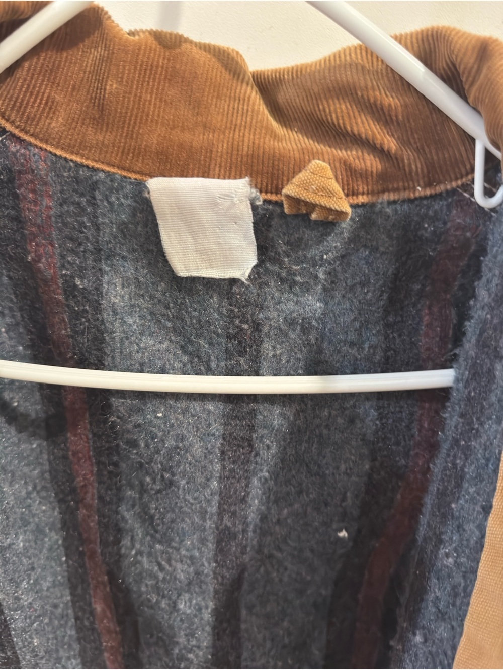 Vintage Carhartt Chore Jacket Blanket Lined Distressed USA Made C01 BRN Mens XL - Picture 6 of 7